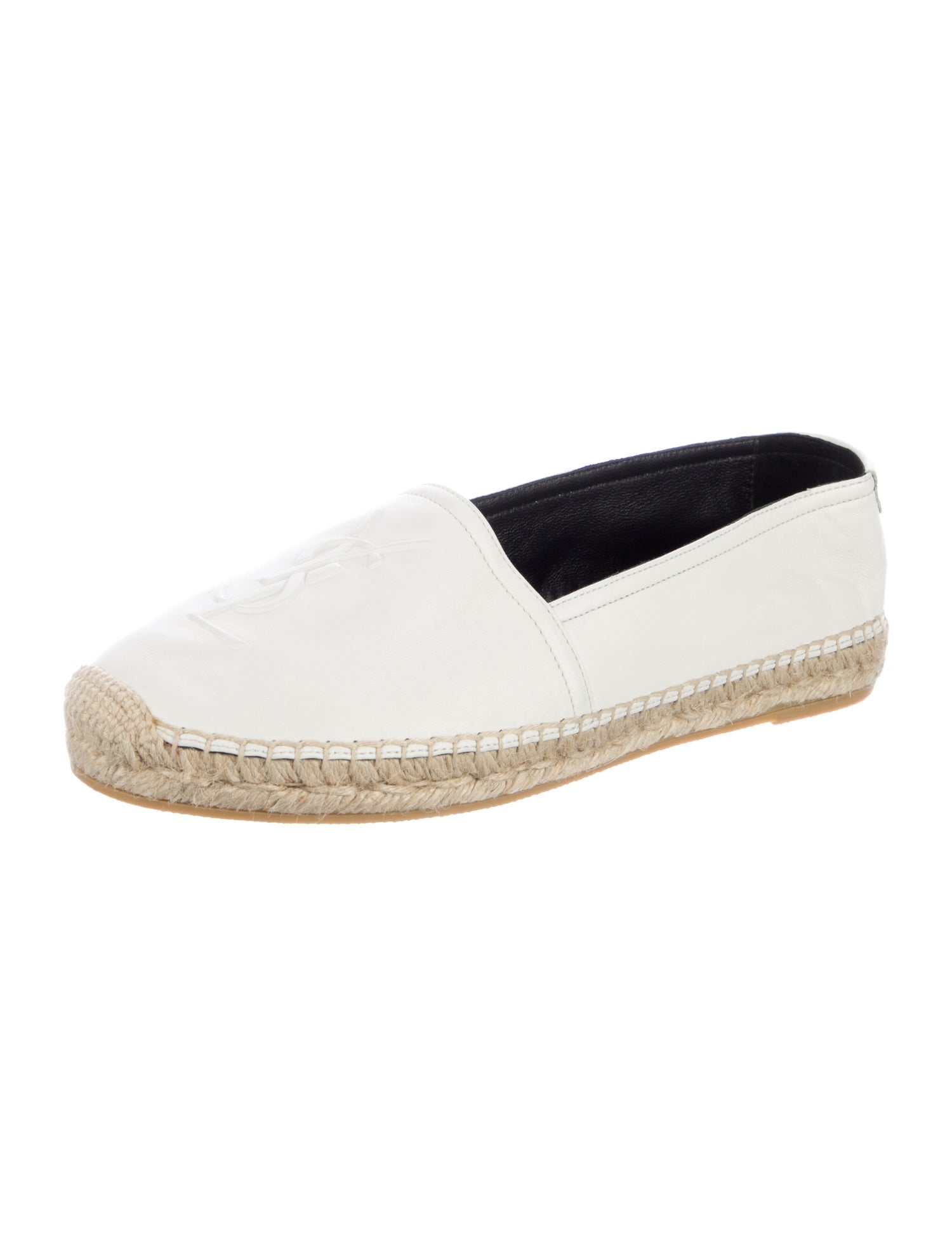 Saint Laurent Leather Colorblock Pattern Espadrilles