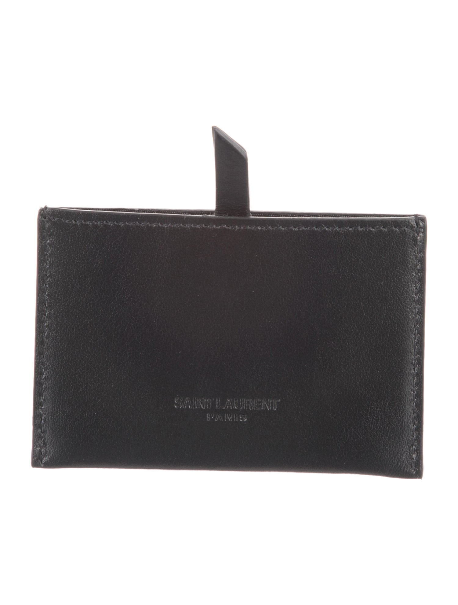Saint Laurent Leather Cardholder with Compact Mirror