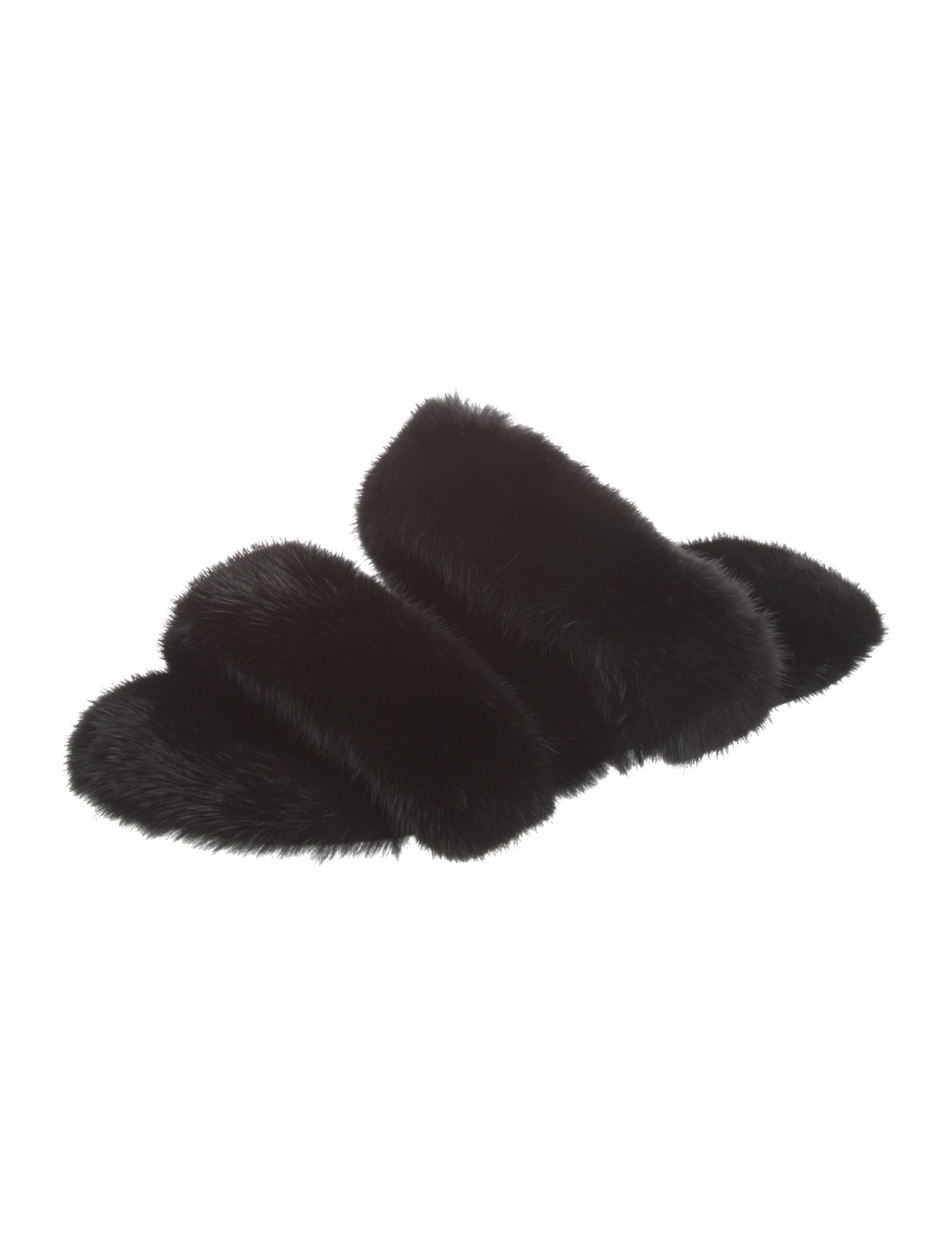 Saint Laurent Mink Slides