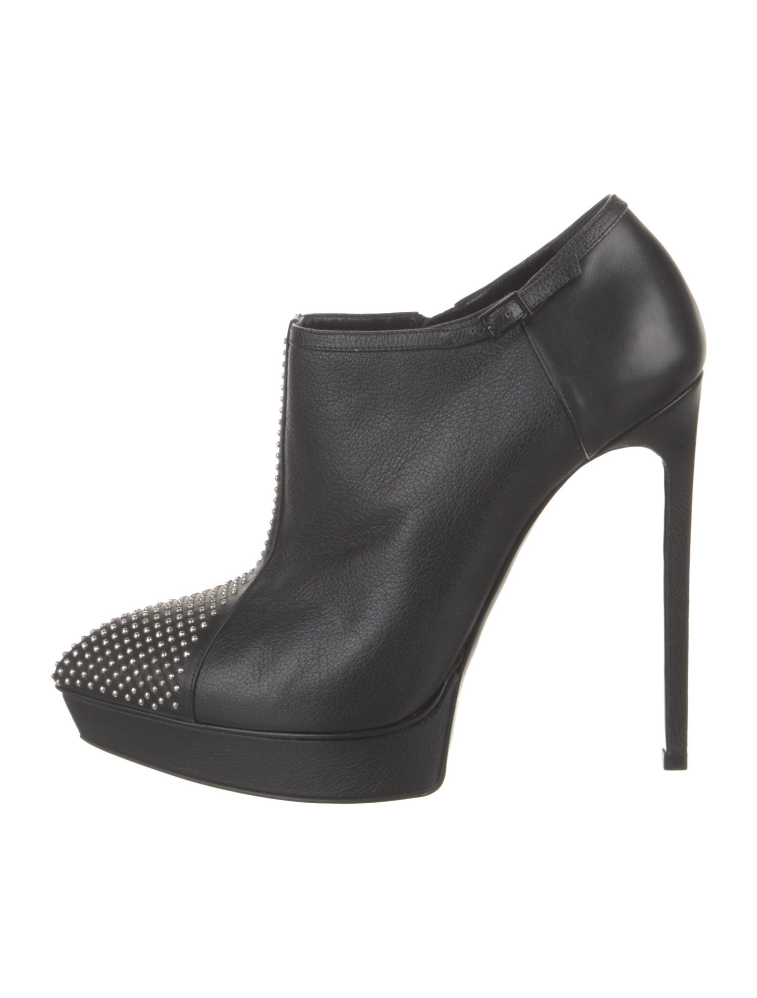 Saint Laurent Leather Studded Accents Mules