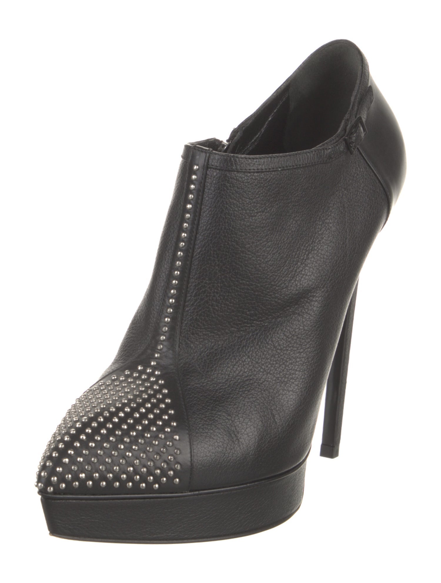 Saint Laurent Leather Studded Accents Mules