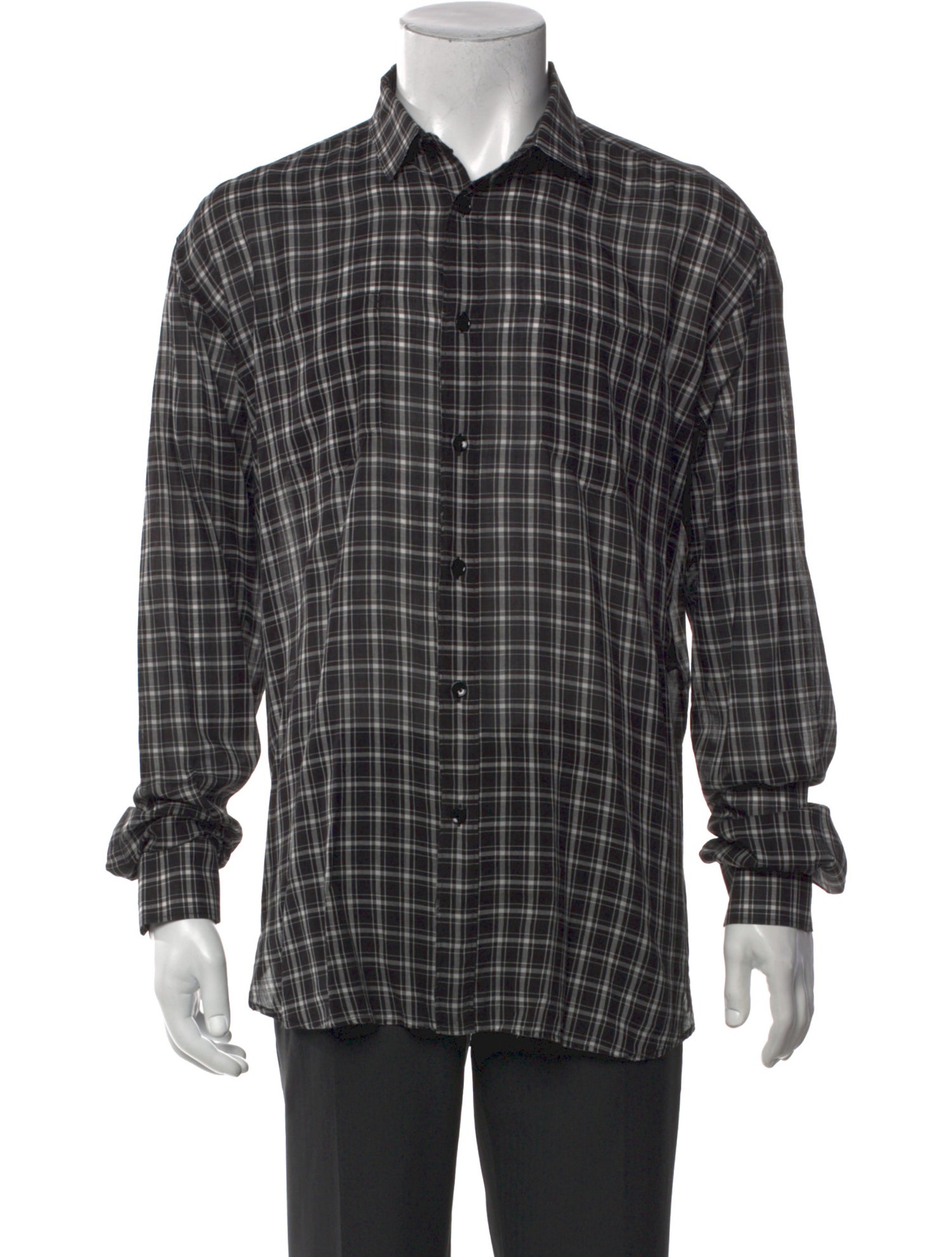 Saint Laurent 2017 Plaid Print Shirt