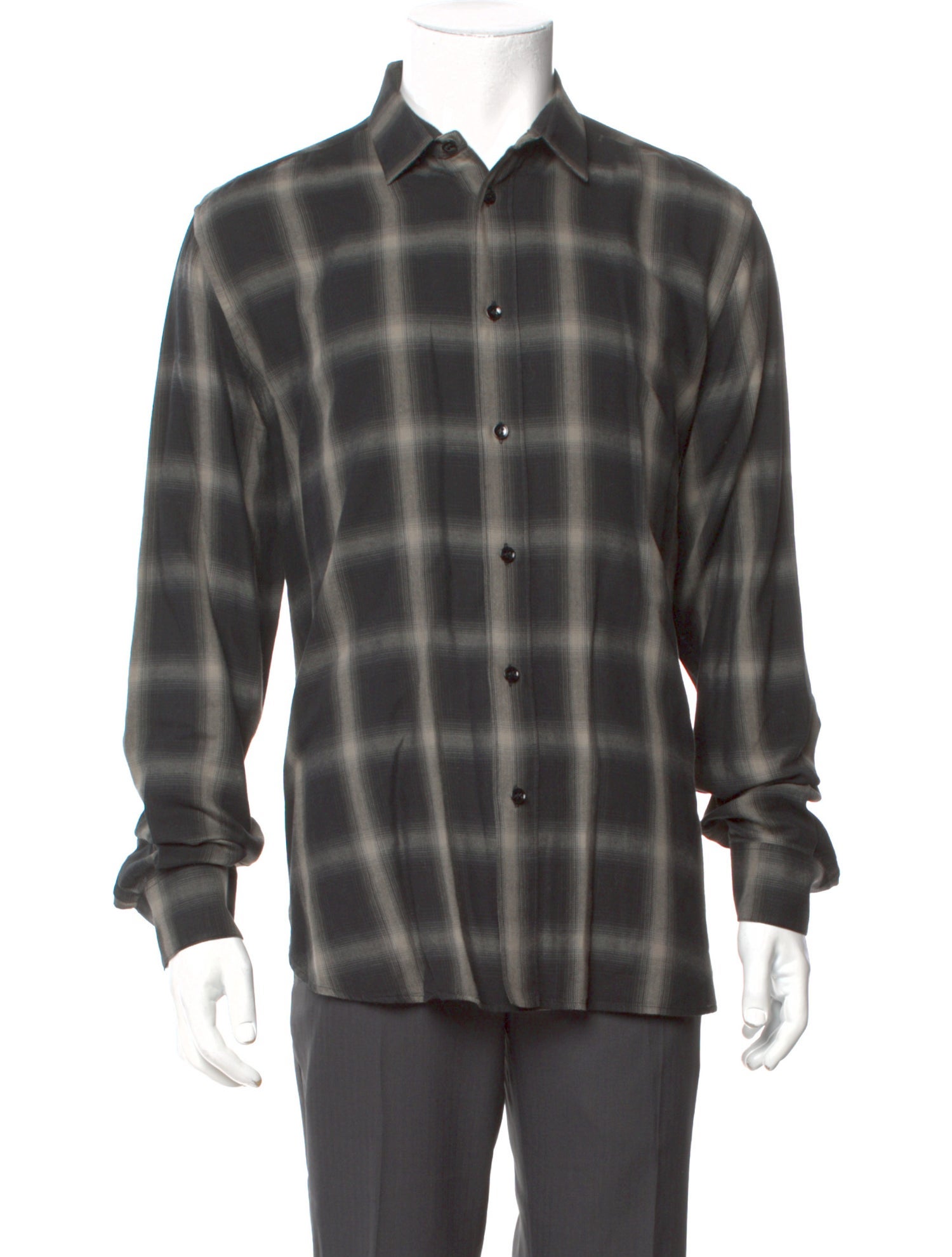 Saint Laurent 2016 Plaid Print Shirt