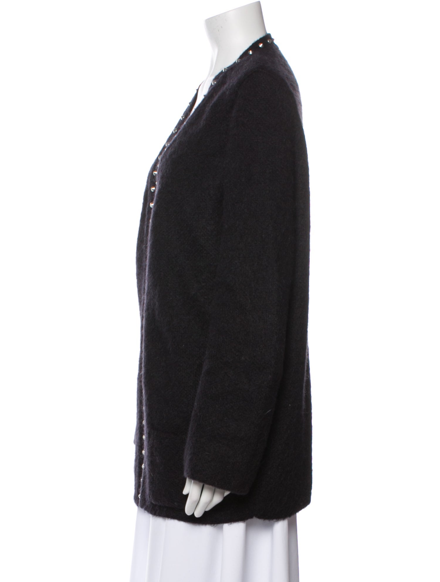 Saint Laurent Kid Mohair V-Neck Sweater