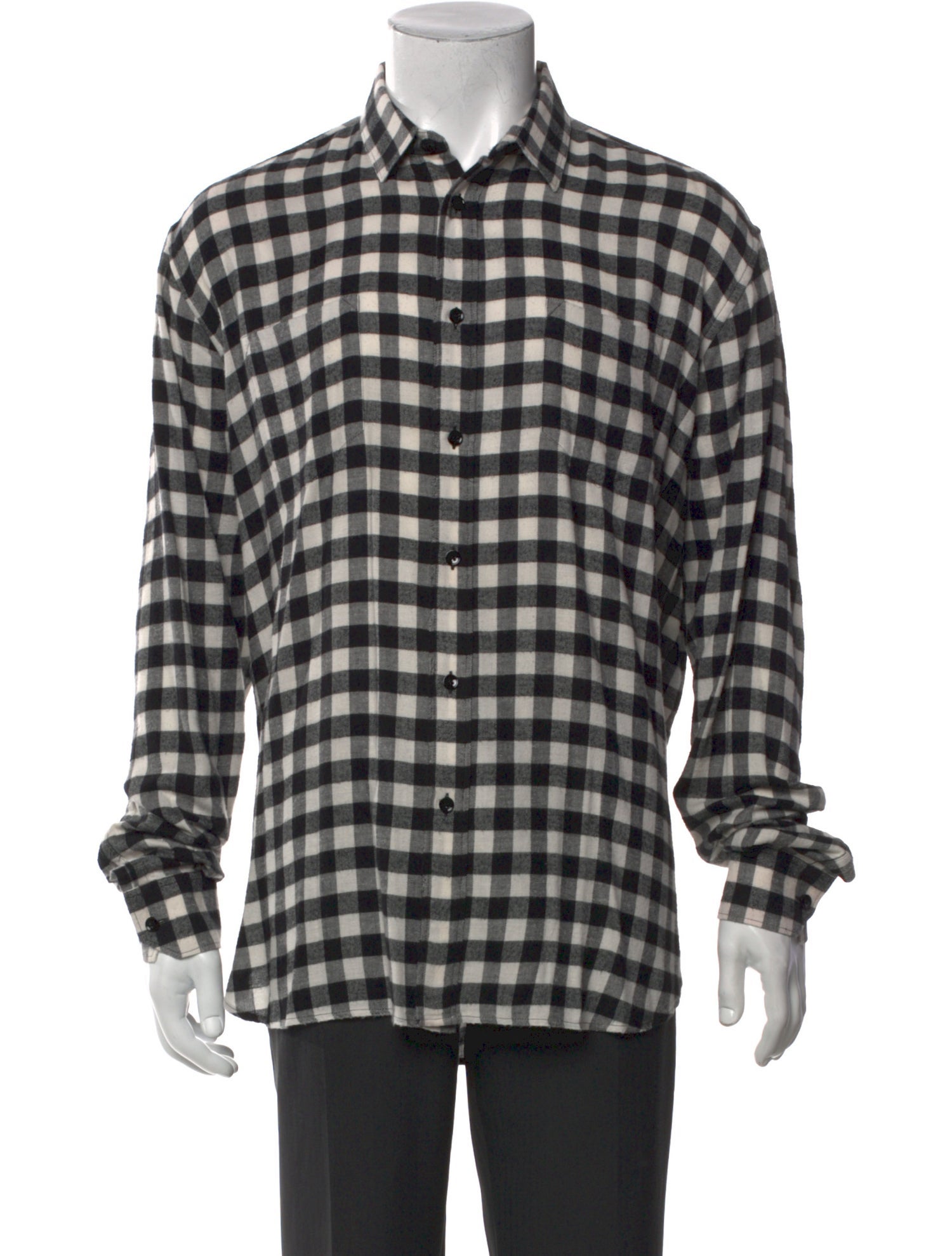 Saint Laurent 2017 Plaid Print Shirt