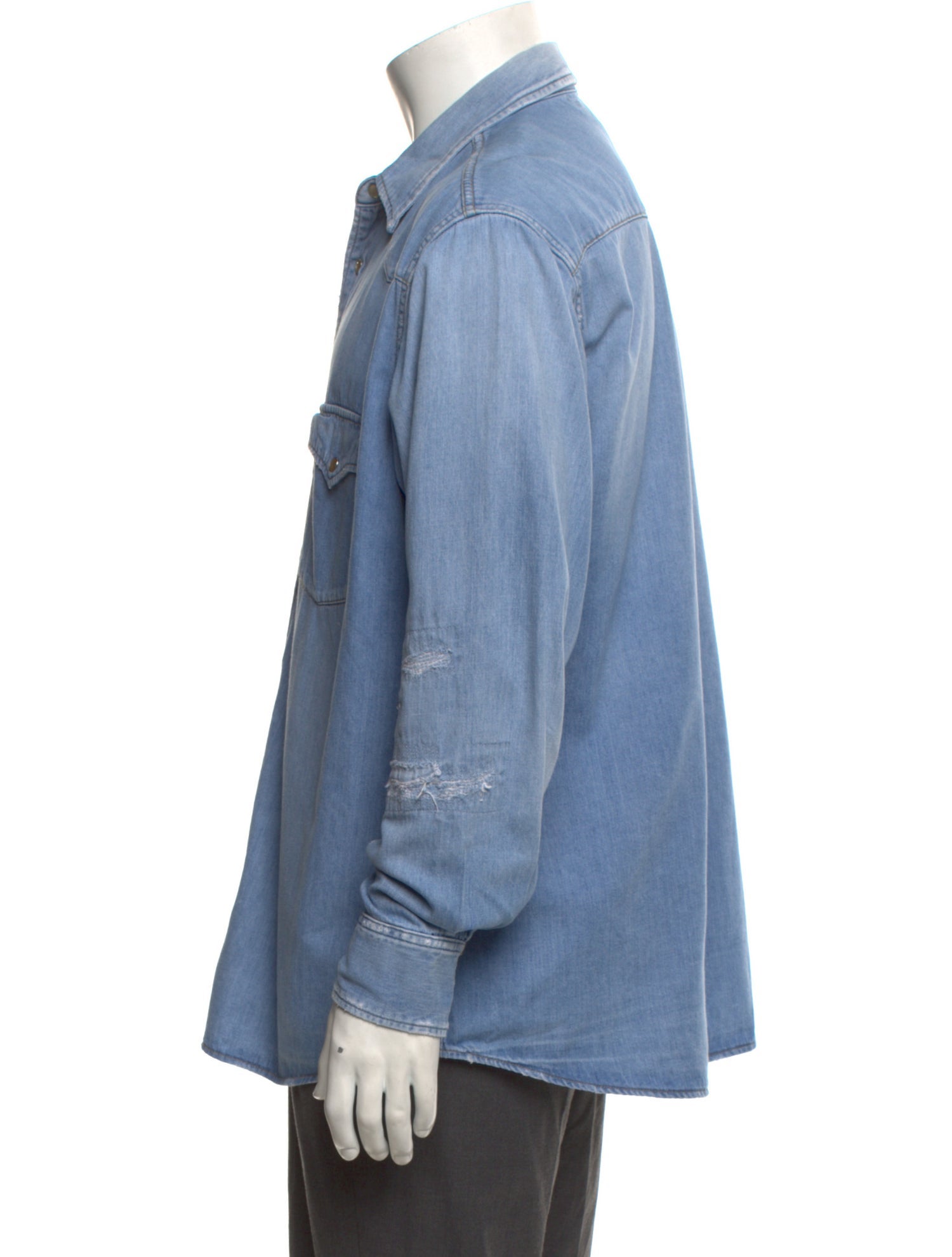 Saint Laurent 2016 Long Sleeve Denim Shirt