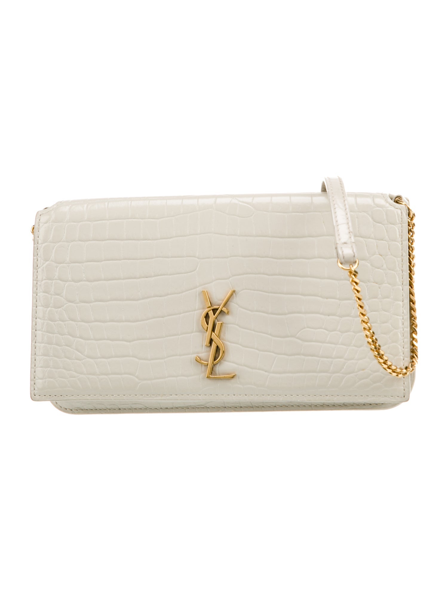 Saint Laurent Embossed Leather Cassandre