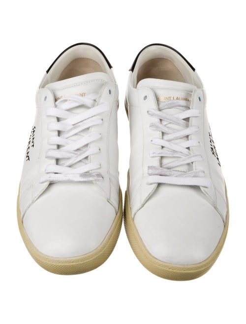 Saint Laurent Leather Graphic Print Sneakers