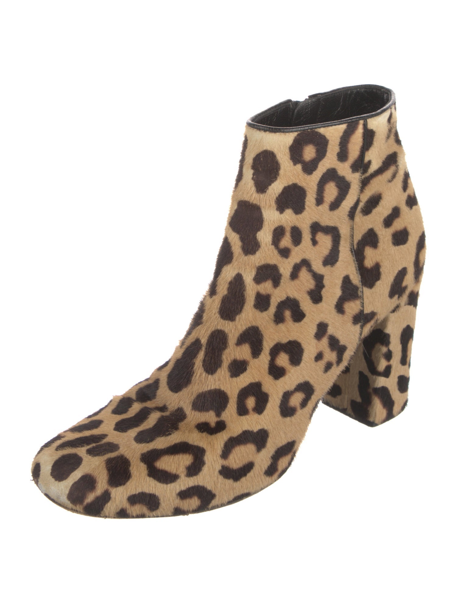 Saint Laurent Ponyhair Animal Print Boots