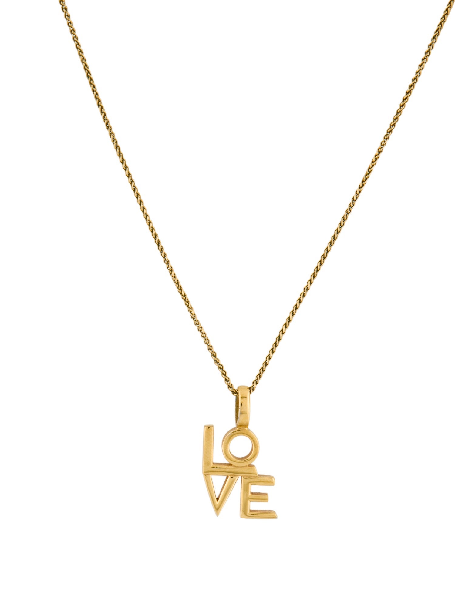 Saint Laurent Love Pendant Necklace