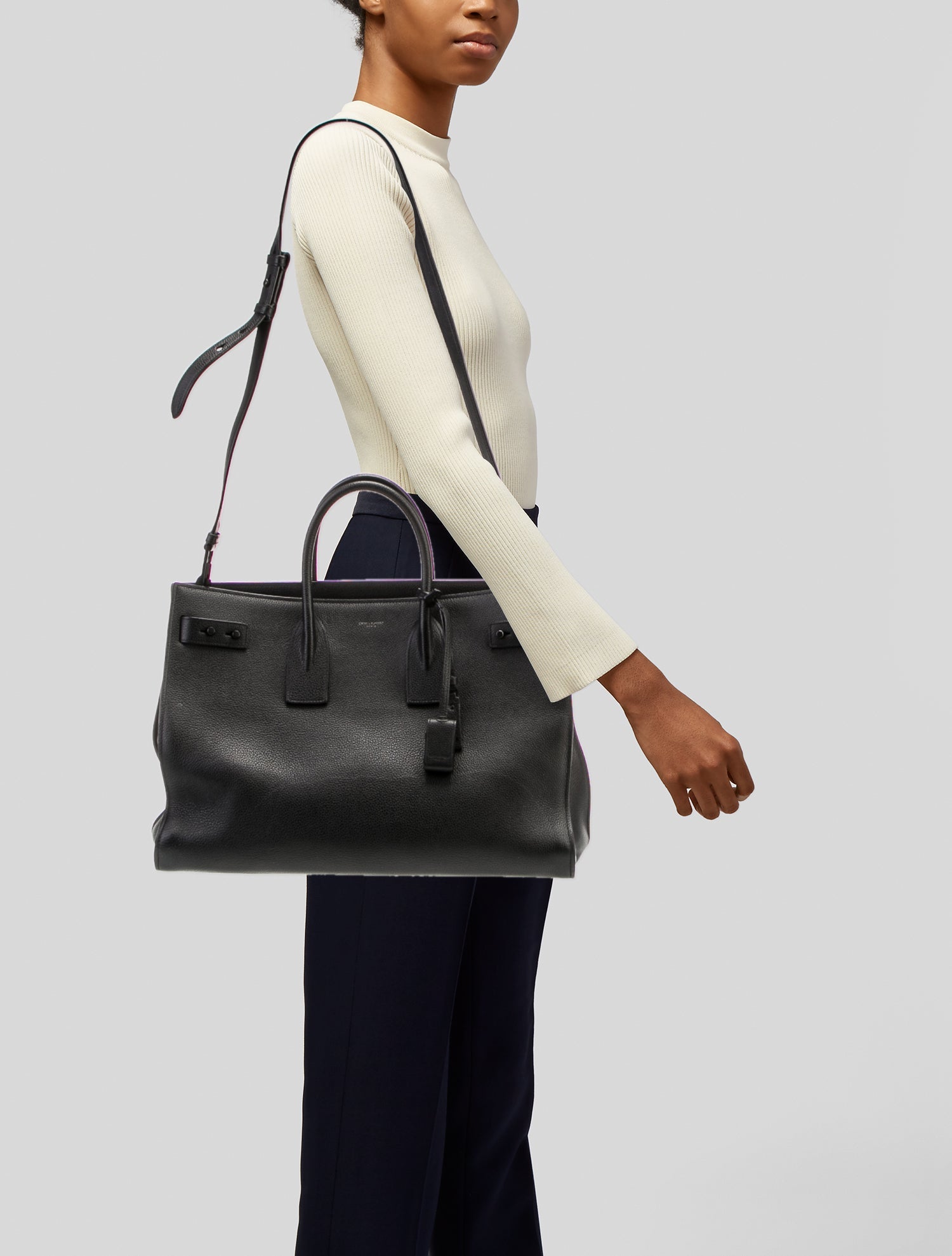 Saint Laurent Calfskin Sac De Jour Large