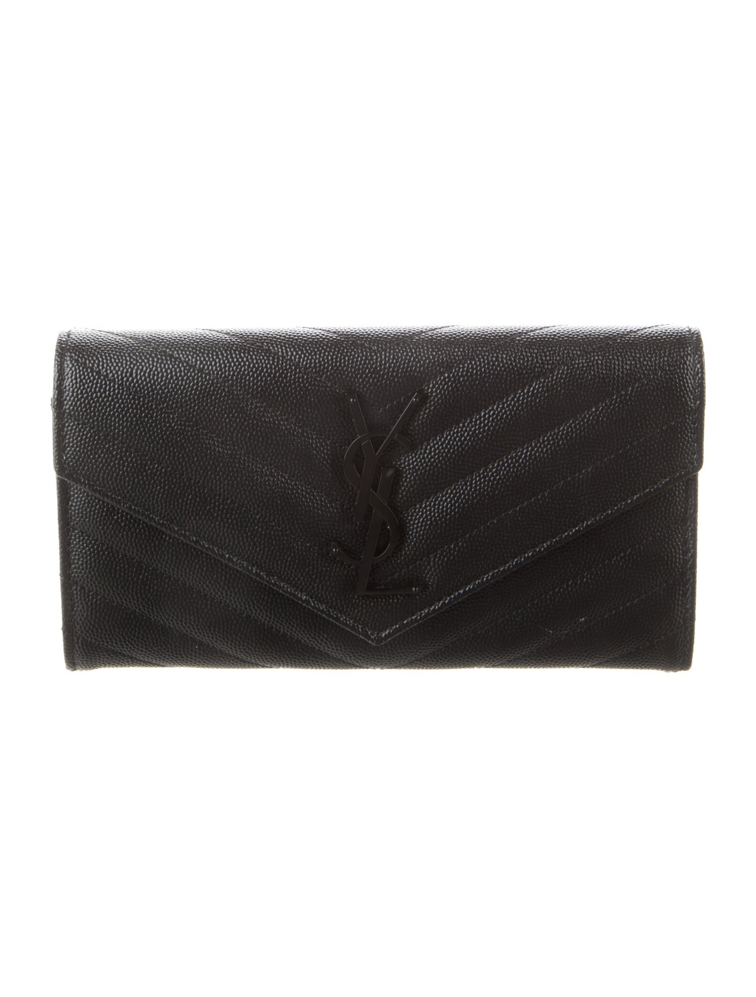 Saint Laurent 2022 Chevron Continental Wallet