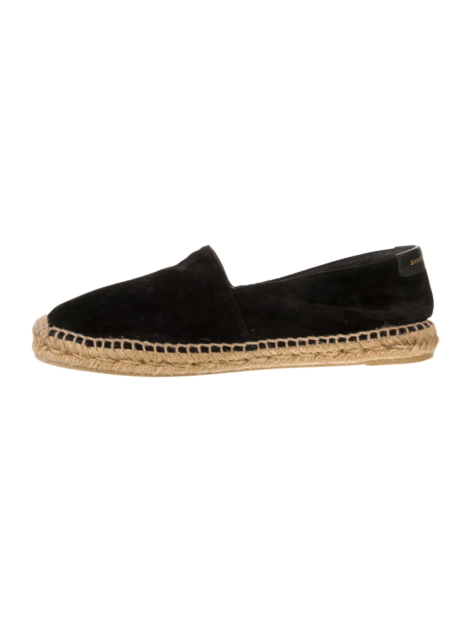 Saint Laurent Suede Embroidered Accent Espadrilles