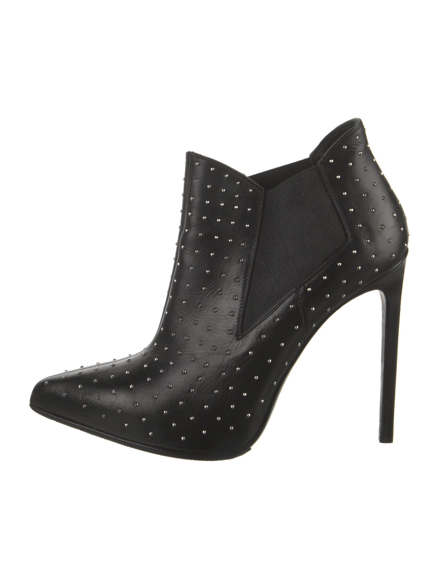 Saint Laurent Leather Studded Accents Boots