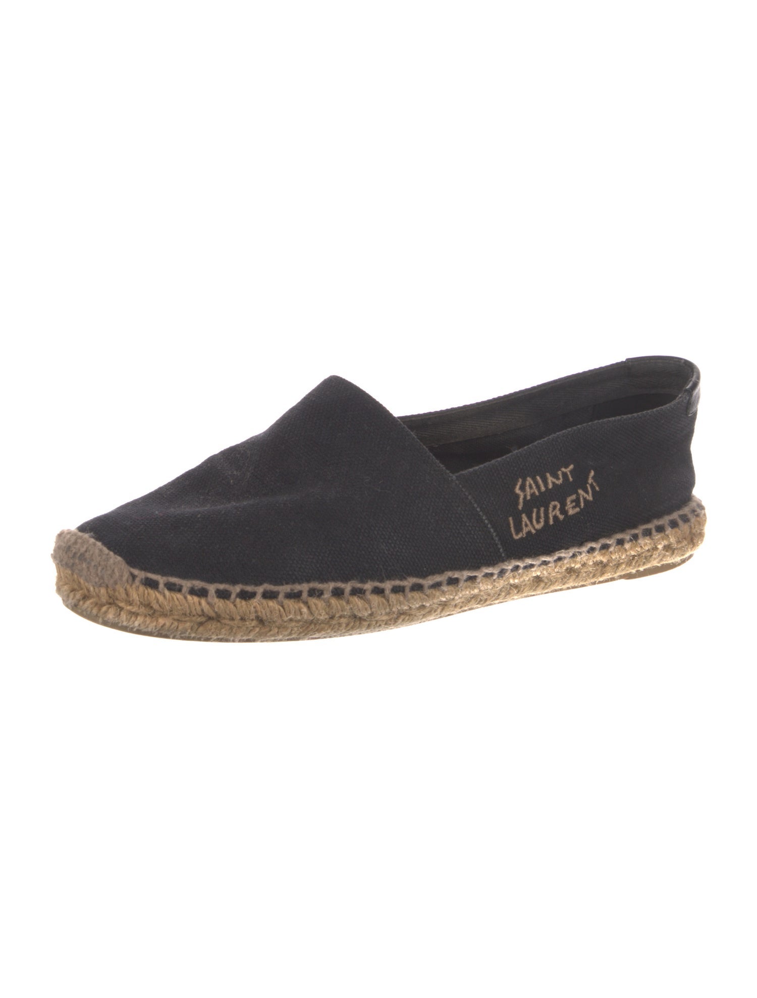Saint Laurent Canvas Colorblock Pattern Espadrilles