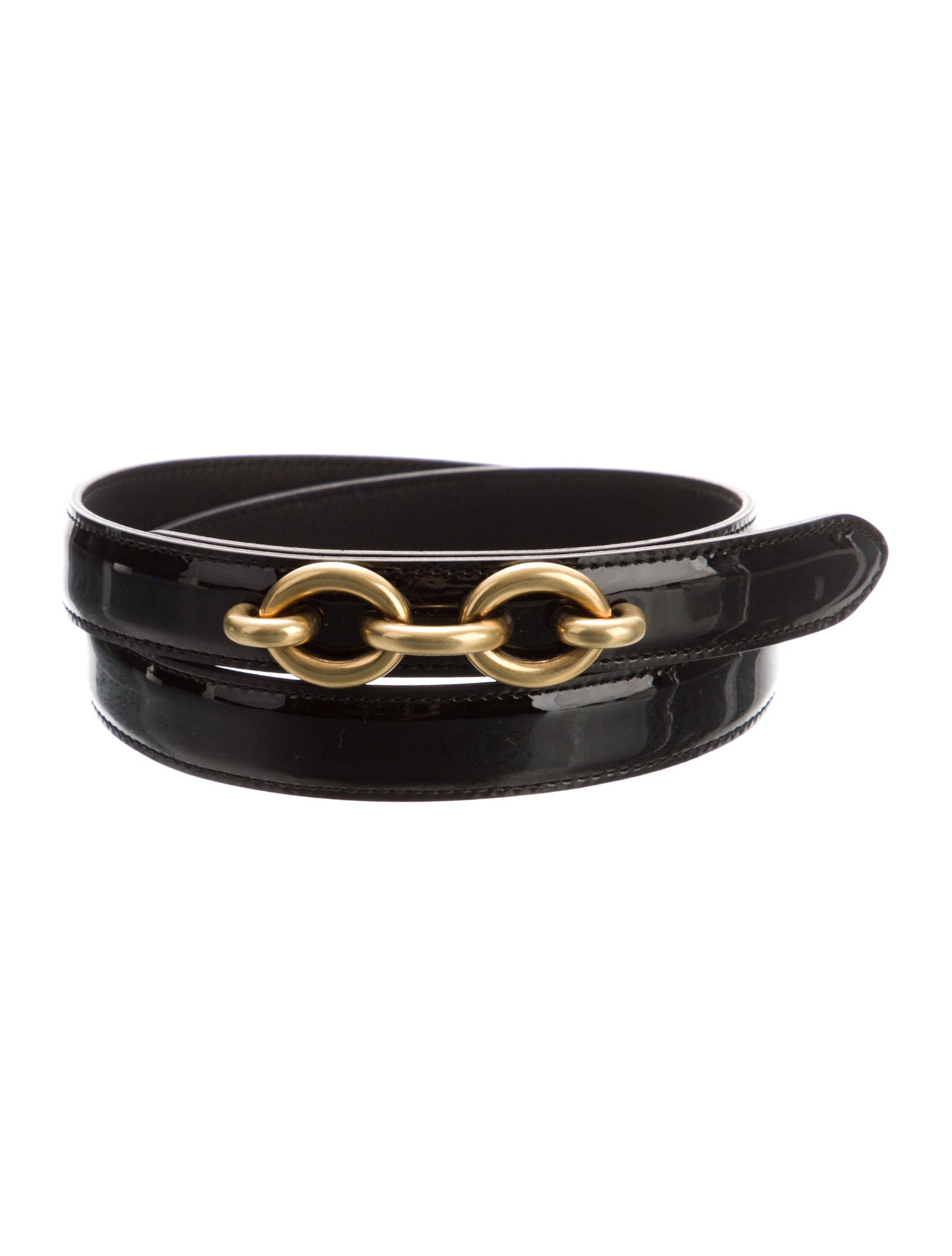 Saint Laurent Skinny Patent Leather Belt Kit