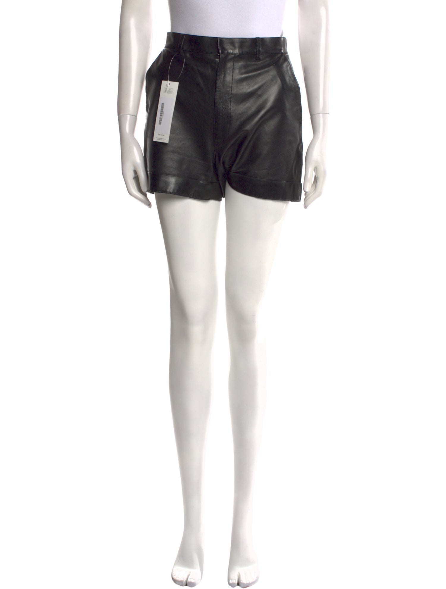 Saint Laurent Leather Mini Shorts