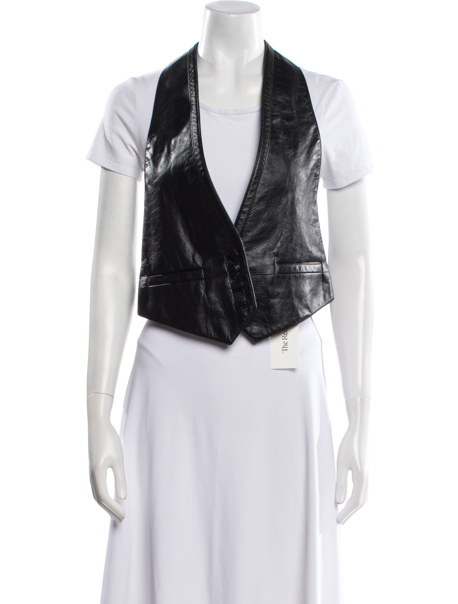 Saint Laurent Leather Printed Vest