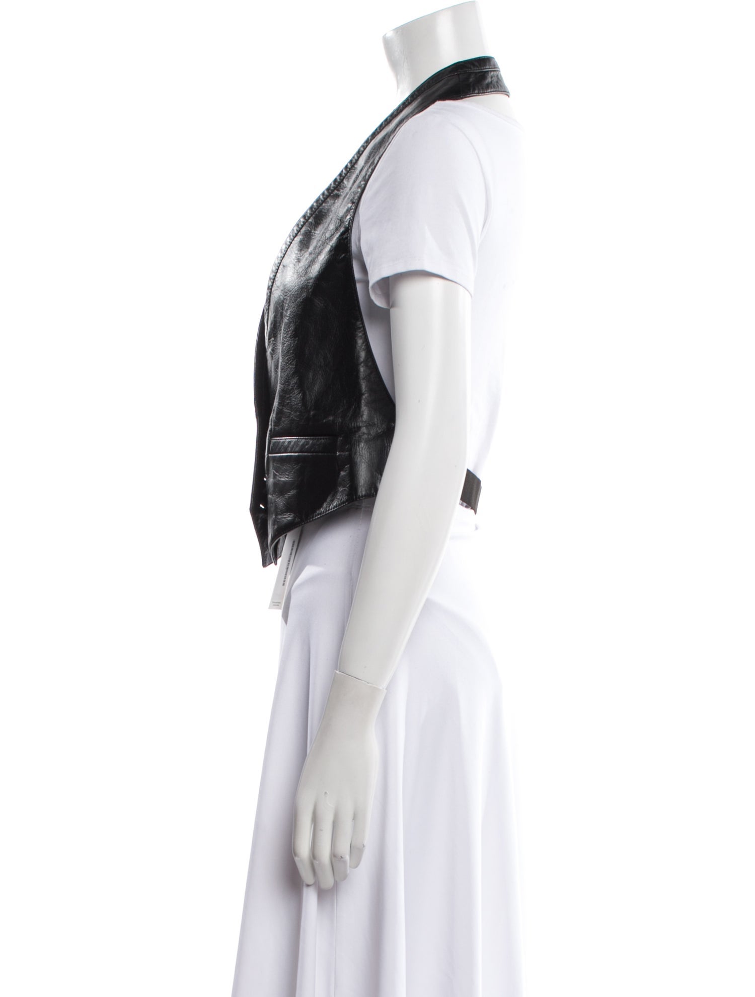 Saint Laurent Leather Printed Vest