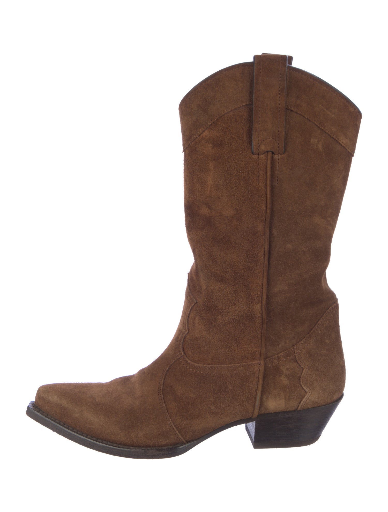 Saint Laurent Suede Western Boots