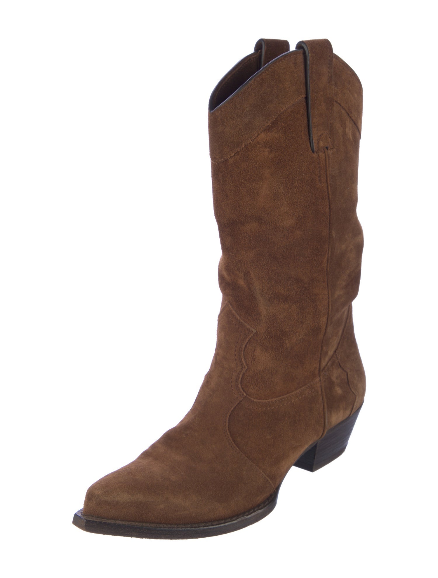 Saint Laurent Suede Western Boots