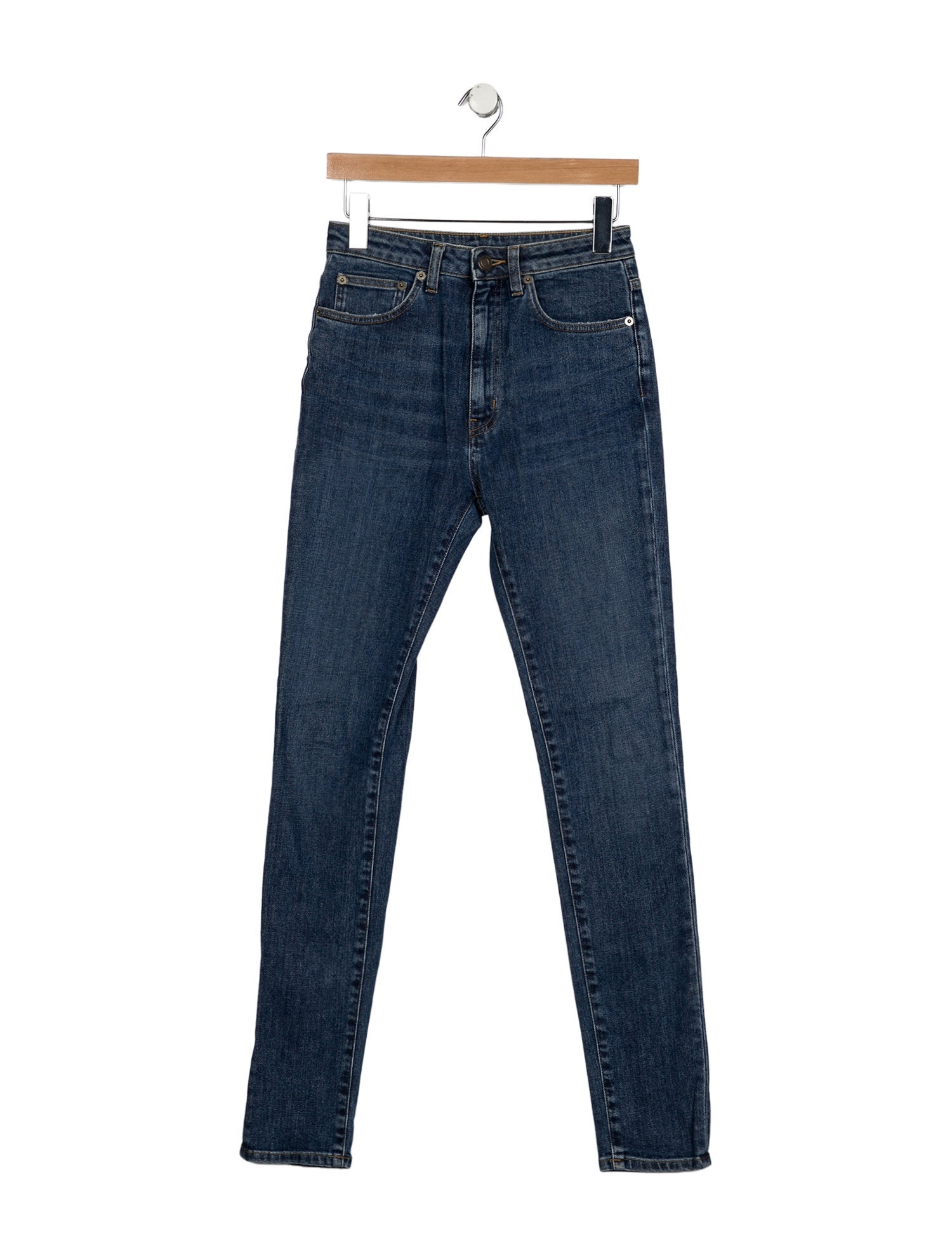 Saint Laurent Mid-Rise Skinny Leg Jeans