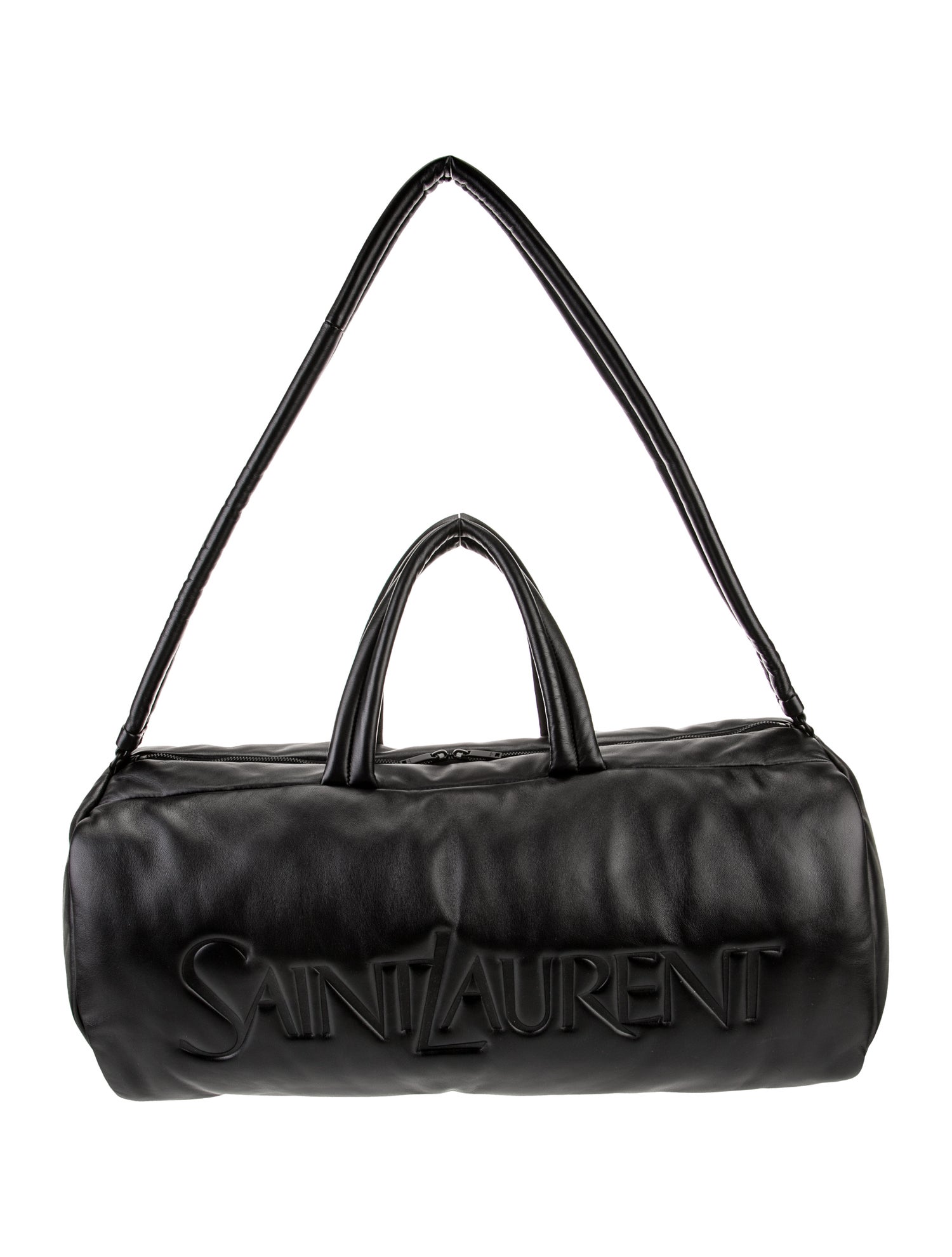 Saint Laurent Leather Weekender Bag 2024