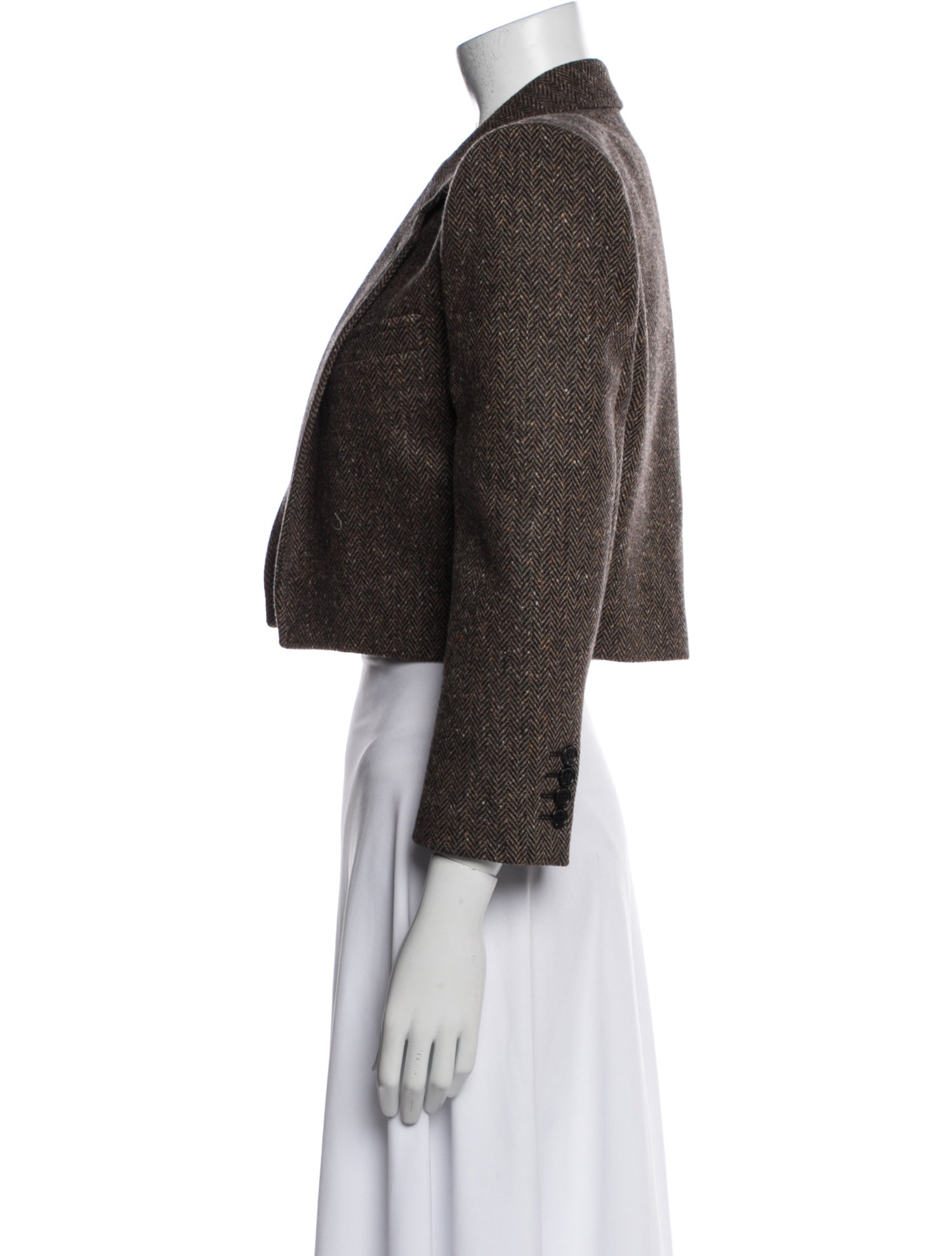 Saint Laurent Wool Printed Bolero