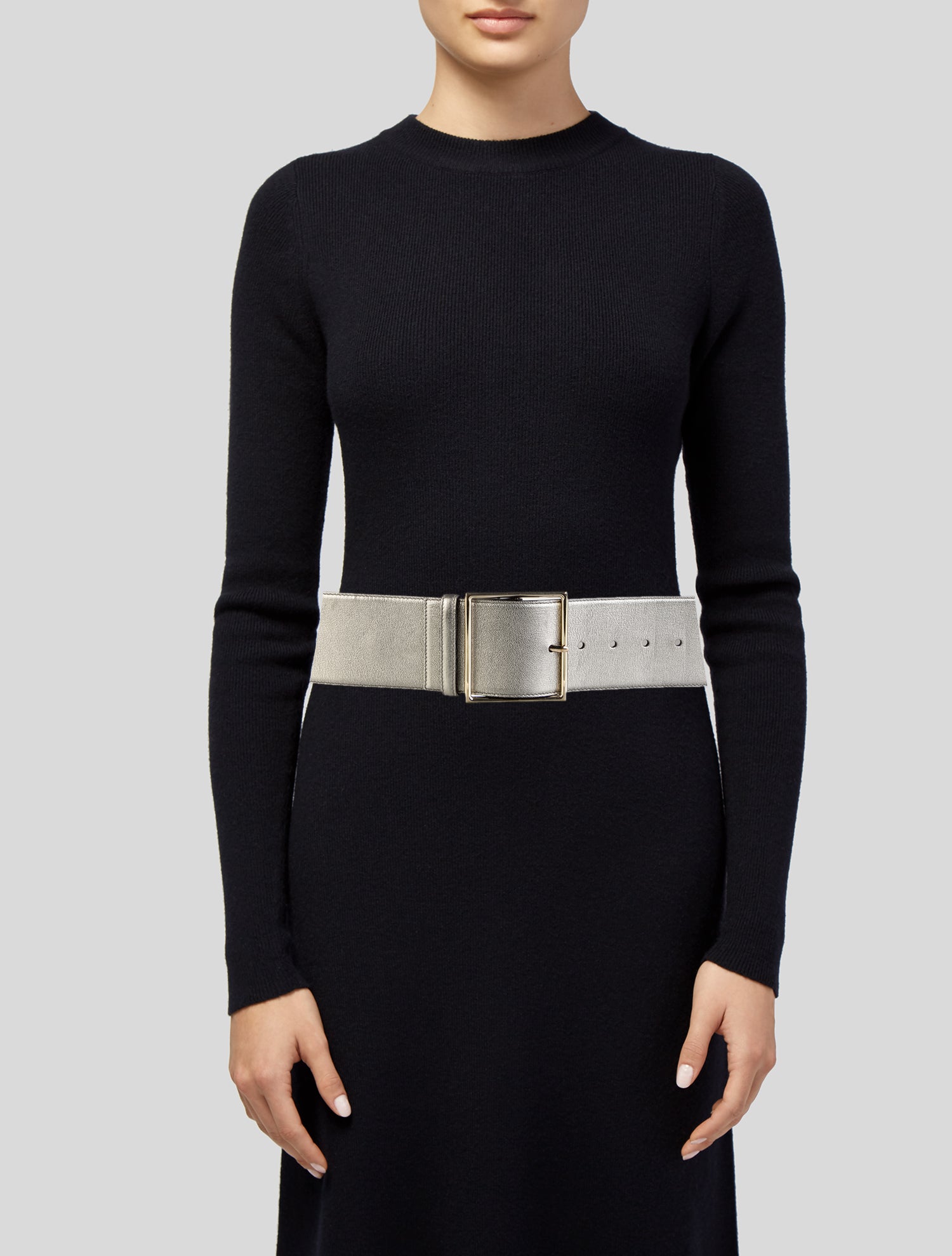 Saint Laurent Wide Leather Waist Belt
