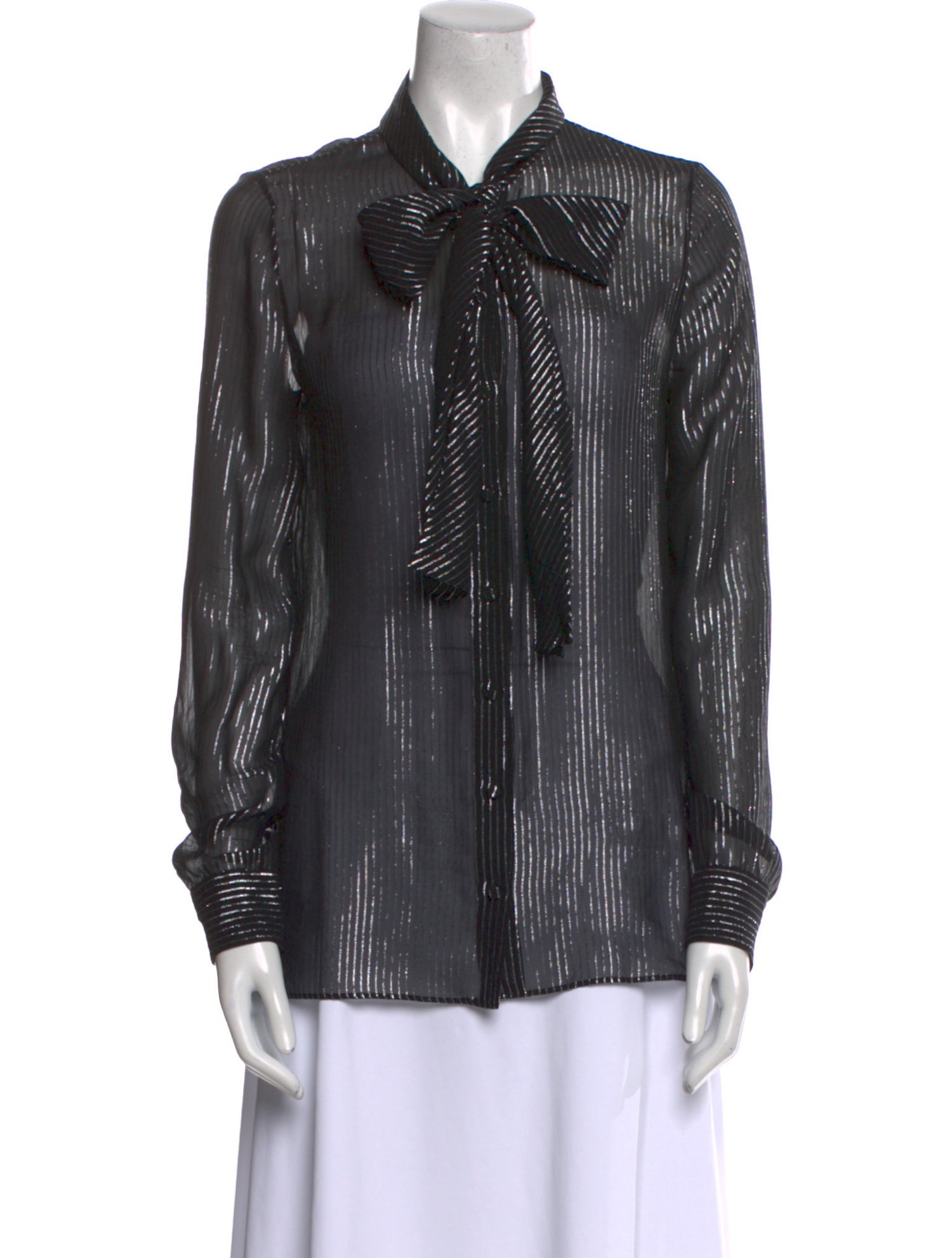 Saint Laurent 2014 Silk Button-Up Top