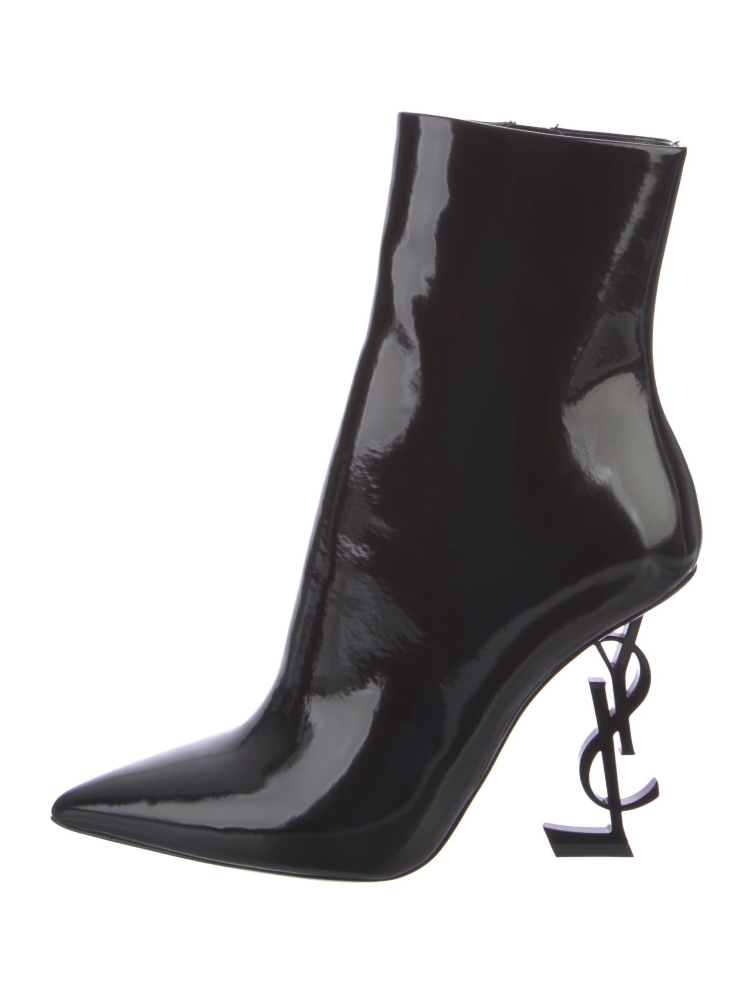 Saint Laurent Patent Leather Lace-Up Boots w/ Tags