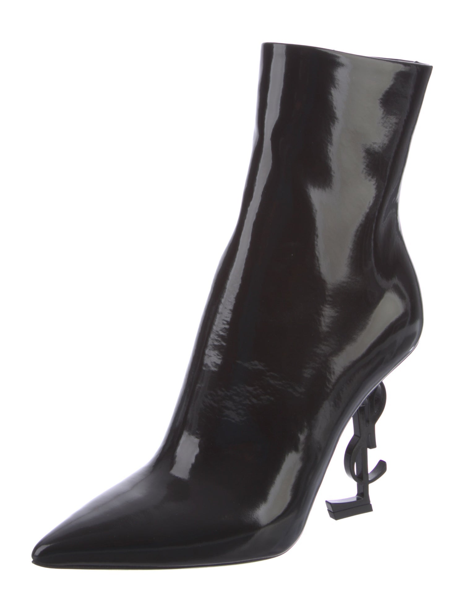 Saint Laurent Patent Leather Lace-Up Boots w/ Tags