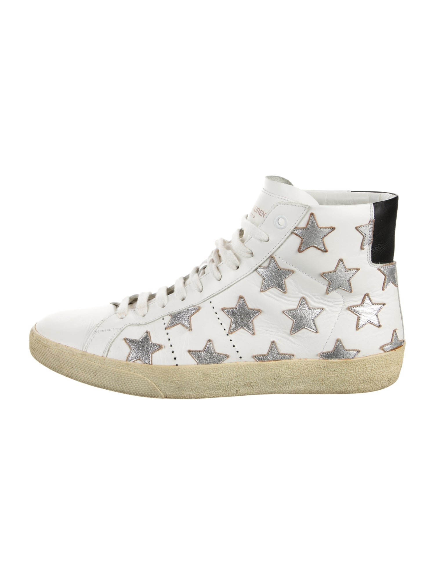 Saint Laurent Leather Patterned Sneakers
