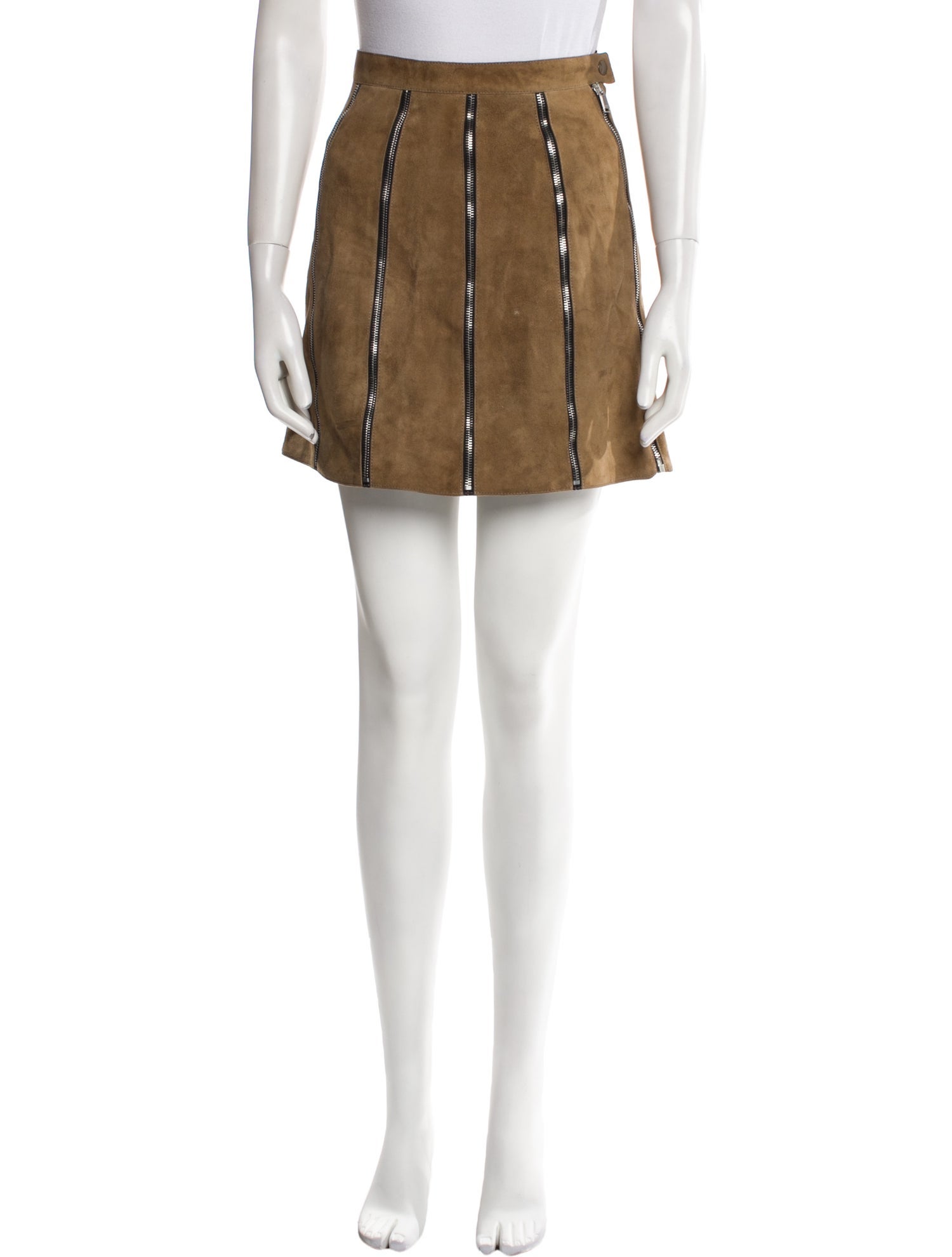 Saint Laurent Striped Mini Skirt