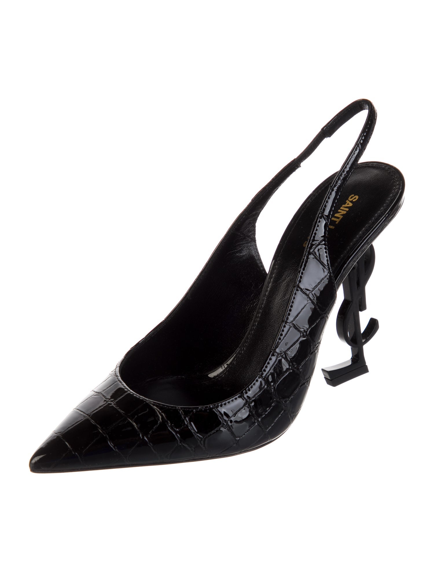 Saint Laurent Patent Leather Slingback Pumps w/ Tags