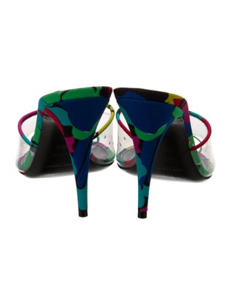 Saint Laurent Leather Printed Mules