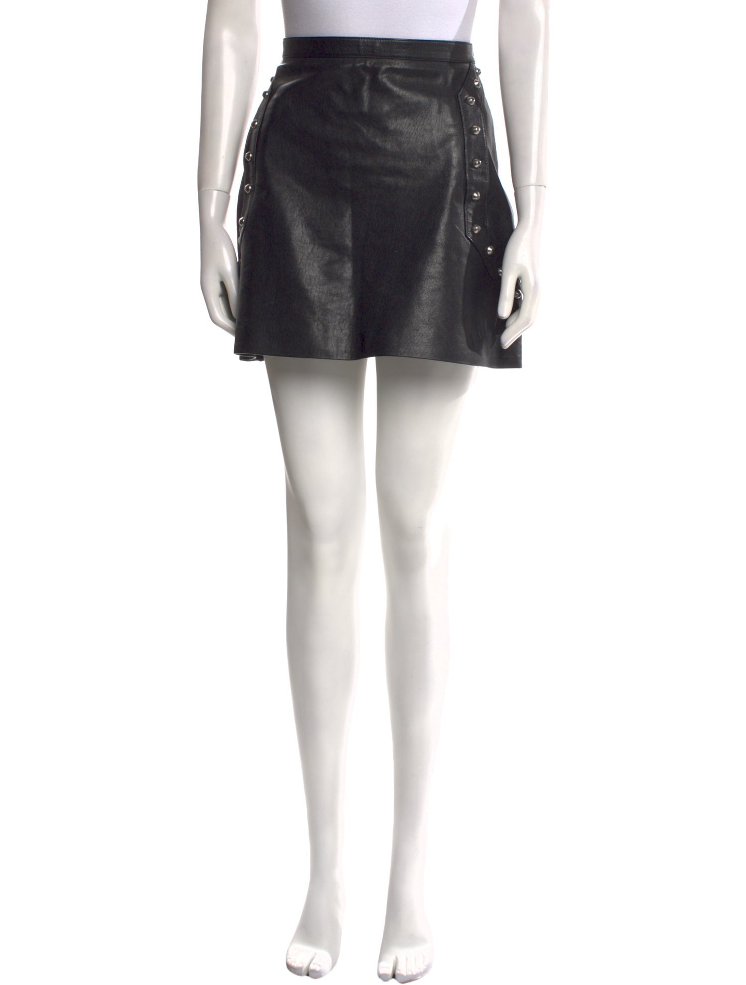Saint Laurent Leather Mini Skirt
