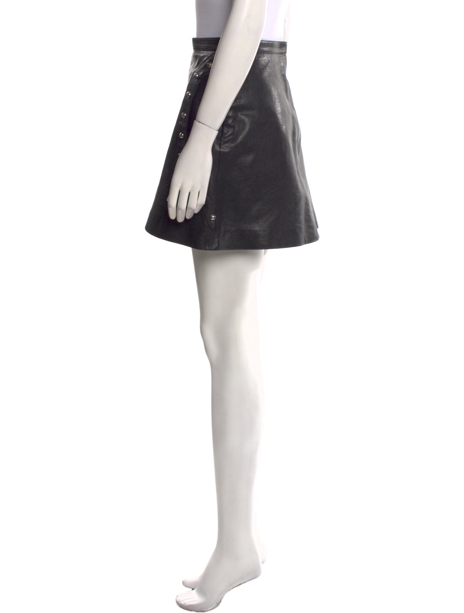 Saint Laurent Leather Mini Skirt