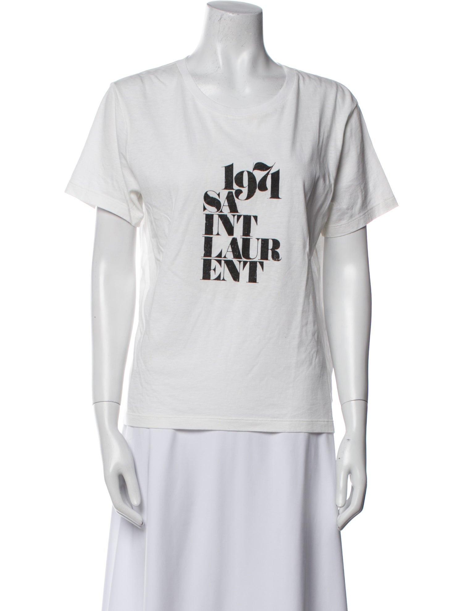 Saint Laurent Graphic Print Crew Neck T-Shirt