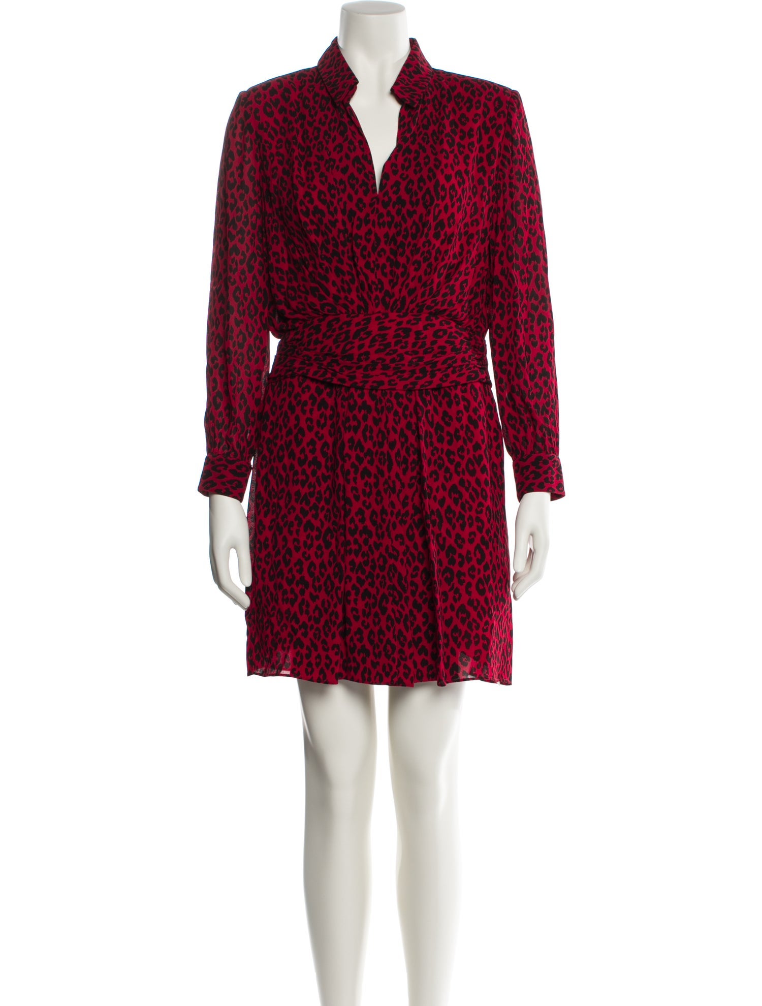 Saint Laurent Animal Print Mini Dress