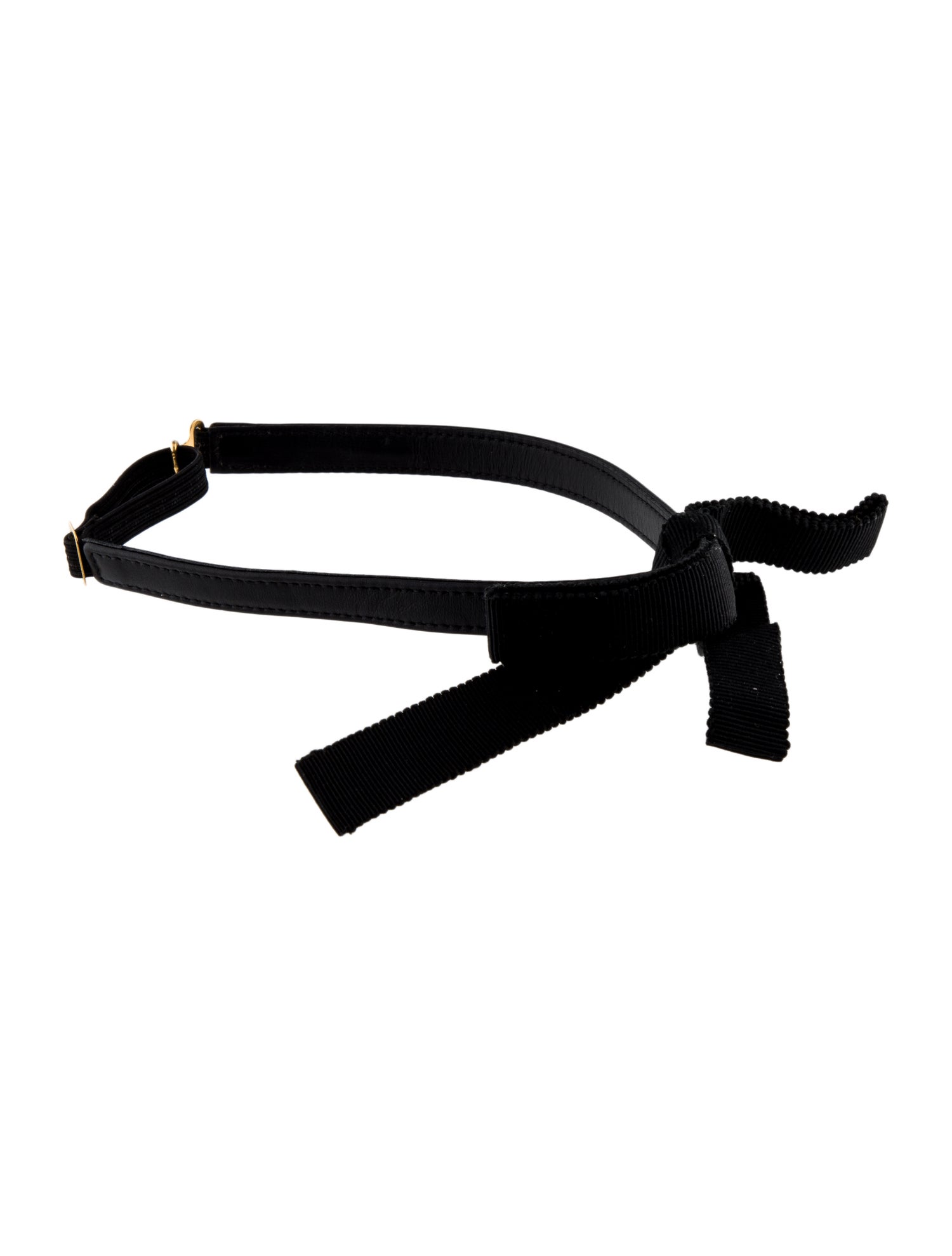 Saint Laurent Leather Bow Choker Necklace