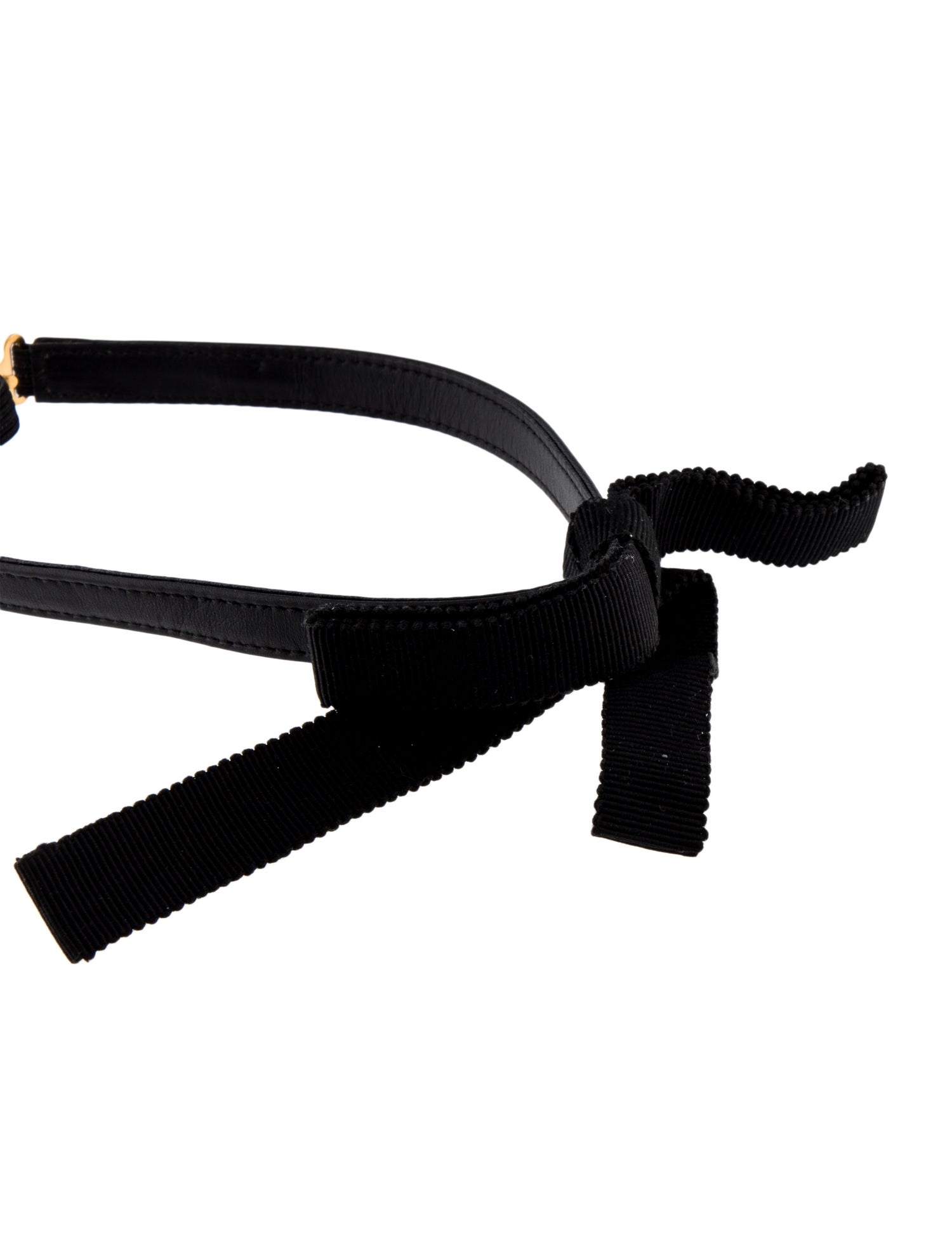 Saint Laurent Leather Bow Choker Necklace