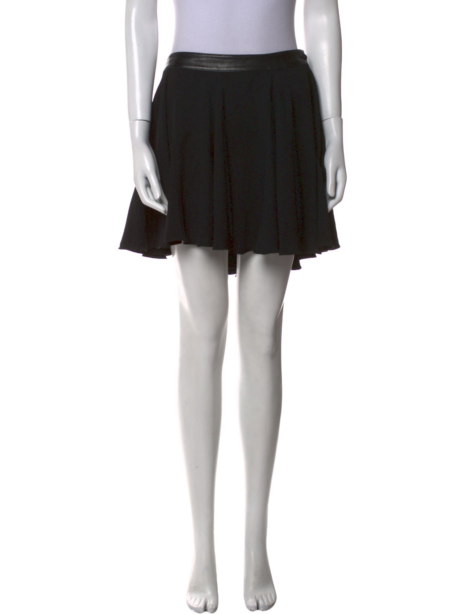 Saint Laurent Pleated Accents Mini Skirt
