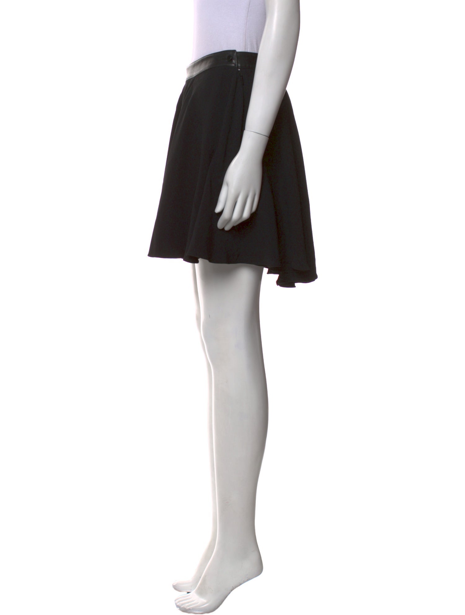 Saint Laurent Pleated Accents Mini Skirt