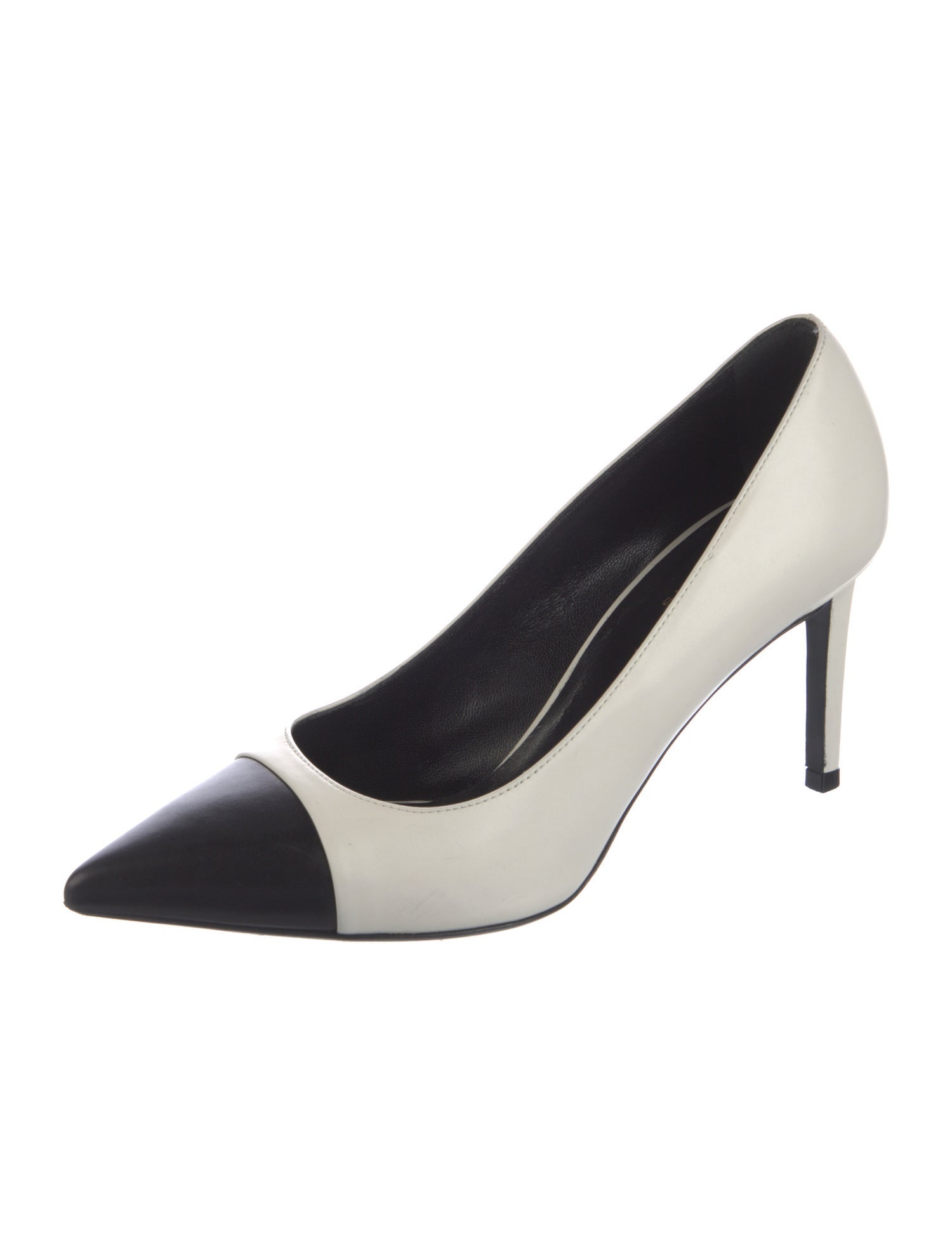 Saint Laurent Leather Colorblock Pattern Pumps