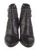 Saint Laurent Leather Studded Accents Boots