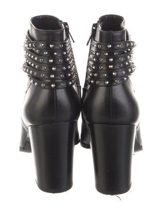 Saint Laurent Leather Studded Accents Boots