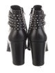 Saint Laurent Leather Studded Accents Boots