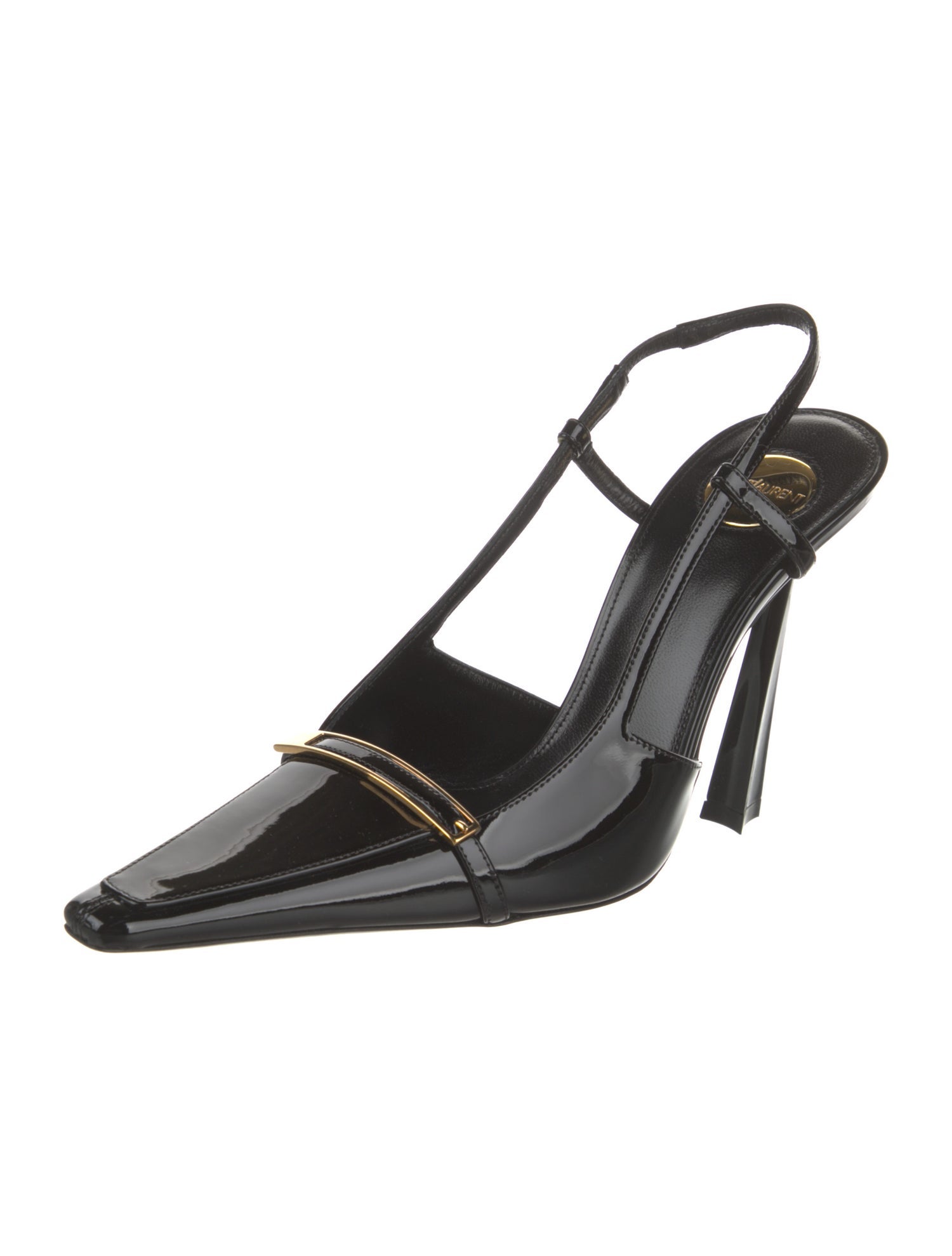 Saint Laurent Jacqueline Patent Leather Slingback Pumps