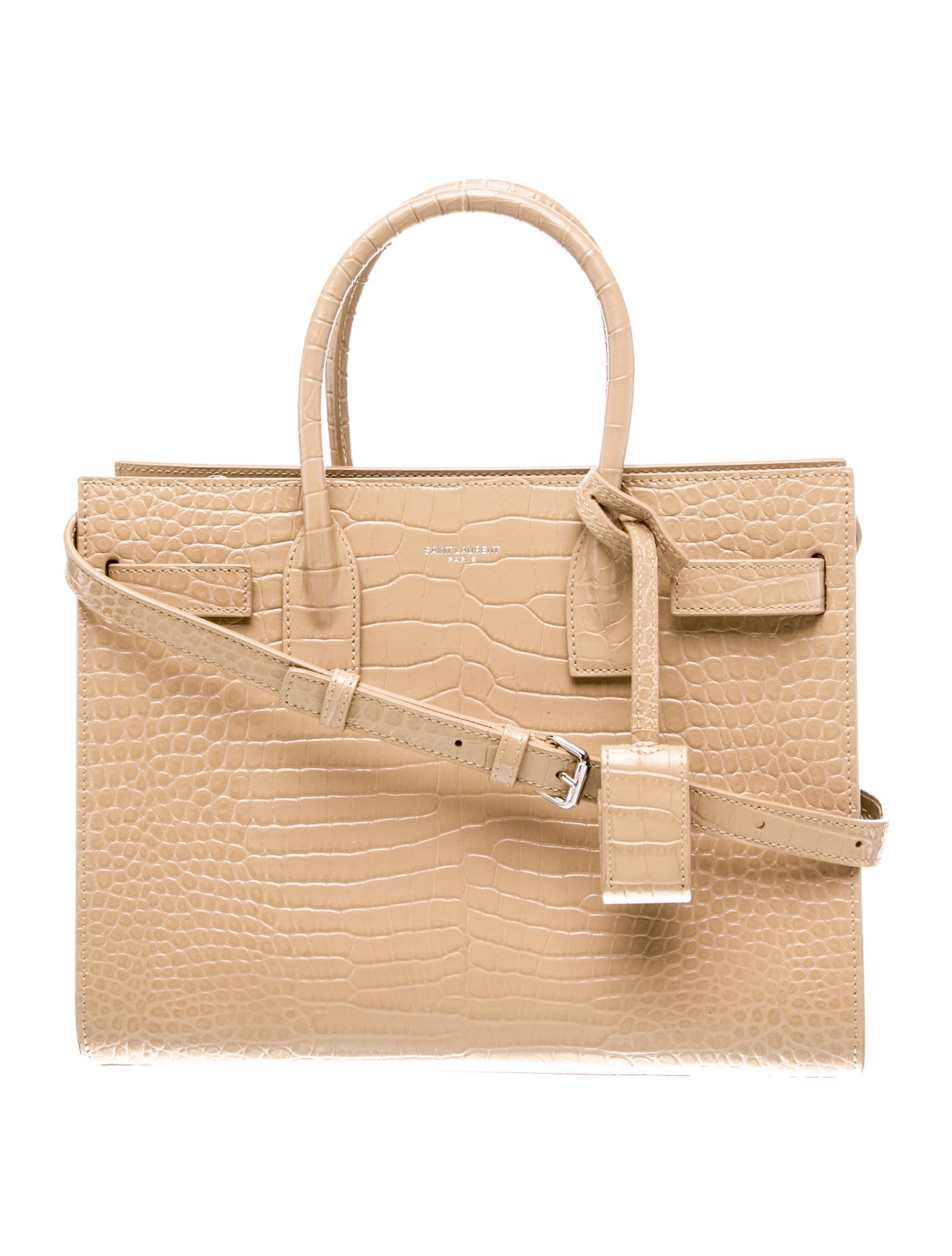 Saint Laurent Embossed Leather Sac De Jour